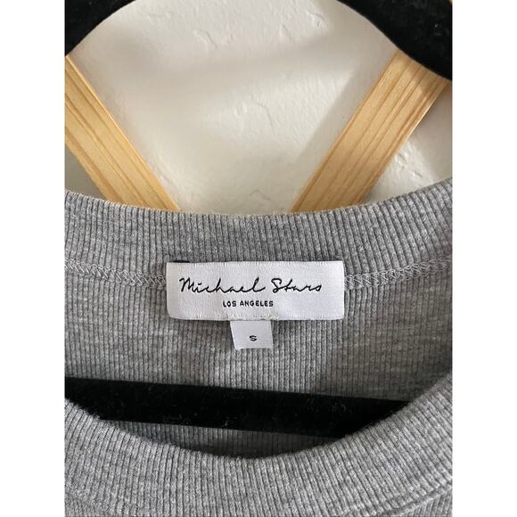 Anthropologie Dress Women's Small Gray Midi Bodycon Demi Ribbed - Picture 3 of 7